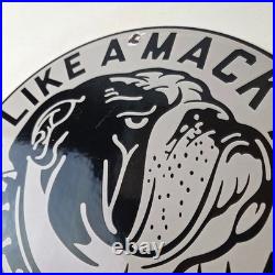 Vintage Mack Trucks Sign Diesel Bulldog Auto Gas Pump Porcelain Sign