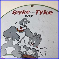 Vintage Mack Trucks Sign Diesel Bulldogs Auto Gas Pump Porcelain Ad Sign