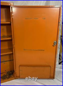 Vintage Martin Senour Metal Paint Cabinet WithKEY Advertising Garage Car Auto Shop