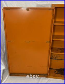 Vintage Martin Senour Metal Paint Cabinet WithKEY Advertising Garage Car Auto Shop