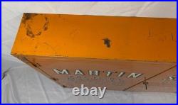 Vintage Martin Senour Metal Paint Cabinet WithKEY Advertising Garage Car Auto Shop