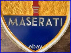 Vintage Maserati Dealer  European Automobile Advertising Sign Free Ship