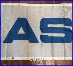 Vintage Maserati Dealer Promo Car Banner Flag Sign Dealership 70s 80s BIG 9.75'L