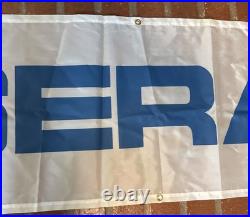 Vintage Maserati Dealer Promo Car Banner Flag Sign Dealership 70s 80s BIG 9.75'L