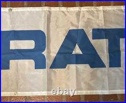 Vintage Maserati Dealer Promo Car Banner Flag Sign Dealership 70s 80s BIG 9.75'L