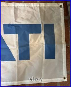 Vintage Maserati Dealer Promo Car Banner Flag Sign Dealership 70s 80s BIG 9.75'L
