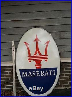 Vintage Maserati Dealership Dealer Sign Automobilia