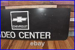 Vintage Masonite Chevrolet Chevy Advertising Auto Car Dealer Video Center Sign