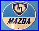 Vintage-Mazda-Porcelain-Gas-Automobiles-Pump-Plate-Sales-Service-Sign-01-imt