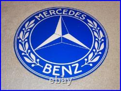 Vintage Mercedes Benz Luxury Car 11 3/4 Porcelain Metal Suv, Gasoline Oil Sign