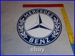 Vintage Mercedes Benz Luxury Car Truck 12 Porcelain Metal Suv Gasoline Oil Sign