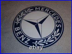 Vintage Mercedes Benz Luxury Car Truck 12 Porcelain Metal Suv Gasoline Oil Sign