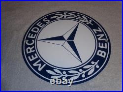 Vintage Mercedes Benz Luxury Car Truck 12 Porcelain Metal Suv Gasoline Oil Sign