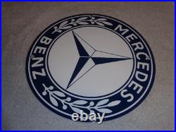 Vintage Mercedes Benz Luxury Car Truck 12 Porcelain Metal Suv Gasoline Oil Sign