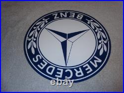 Vintage Mercedes Benz Luxury Car Truck 12 Porcelain Metal Suv Gasoline Oil Sign