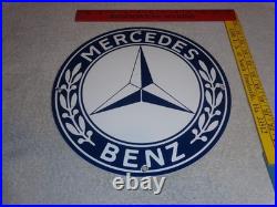 Vintage Mercedes Benz Luxury Car Truck 12 Porcelain Metal Suv Gasoline Oil Sign