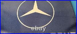 Vintage Mercedes-Benz Sign Porcelain Auto Shop Garage Gas Pump Plate Sign