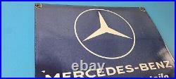 Vintage Mercedes-Benz Sign Porcelain Auto Shop Garage Gas Pump Plate Sign