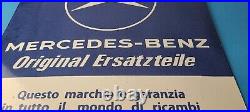 Vintage Mercedes-Benz Sign Porcelain Auto Shop Garage Gas Pump Plate Sign