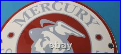 Vintage Mercury Automobiles Porcelain Sales Service Dealer Garage Gas Pump Sign