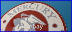Vintage Mercury Automobiles Porcelain Sales Service Dealer Garage Gas Pump Sign