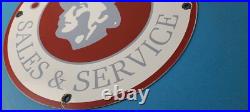 Vintage Mercury Automobiles Porcelain Sales Service Dealer Garage Gas Pump Sign