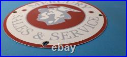 Vintage Mercury Automobiles Porcelain Sales Service Dealer Garage Gas Pump Sign