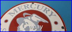 Vintage Mercury Automobiles Porcelain Sales Service Dealer Garage Gas Pump Sign