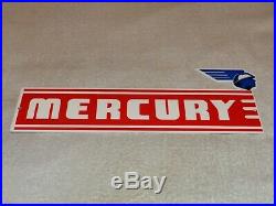 Vintage Mercury Car & Truck Dealer Die-cut 14 Metal Service Gasoline & Oil Sign