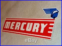 Vintage Mercury Car & Truck Dealer Die-cut 14 Metal Service Gasoline & Oil Sign