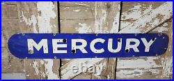 Vintage Mercury Porcelain Sign Old 55 Neon Skin Car Truck Dealership Auto Sales