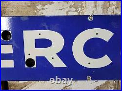 Vintage Mercury Porcelain Sign Old 55 Neon Skin Car Truck Dealership Auto Sales