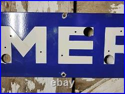 Vintage Mercury Porcelain Sign Old 55 Neon Skin Car Truck Dealership Auto Sales