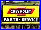 Vintage-Metal-Chevy-CHEVROLET-SERVICE-Truck-Car-Gas-Oil-18x36-Hand-Painted-Sign-01-chf