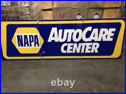 Vintage Metal Napa Auto Care Center Sign 3 Pcs. 34x102 Car Garage Man Cave