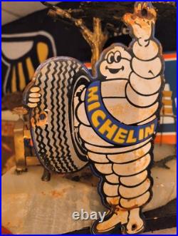 Vintage Michelin Man Sign 8 Tire Automobile Car Part Supply Old Porcelain Sign