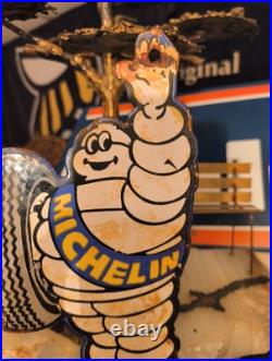 Vintage Michelin Man Sign 8 Tire Automobile Car Part Supply Old Porcelain Sign