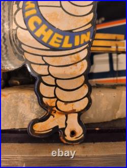 Vintage Michelin Man Sign 8 Tire Automobile Car Part Supply Old Porcelain Sign