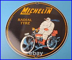 Vintage Michelin Tires Bibendum Sign Gas Pump Automobile Tyres Service Sign