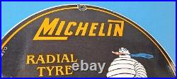 Vintage Michelin Tires Bibendum Sign Gas Pump Automobile Tyres Service Sign