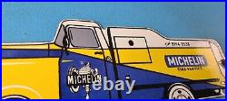 Vintage Michelin Tires Porcelain Gas Auto Truck Service Store Pump Signs