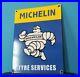 Vintage-Michelin-Tires-Porcelain-Gas-Bibendum-Service-Auto-Chevrolet-Ford-Sign-01-dp