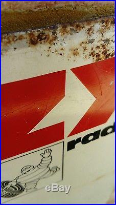 Vintage Michelin Tyres Motoring Sign Tin plate printed graphics 70's