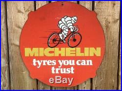 Vintage Michelin oil sign advertising garage old automobilia petrol tyre shop