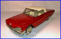 Vintage Mid-1960's Tin Lithograph 1965 Ford Thunderbird Convertible
