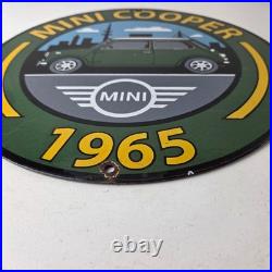 Vintage Mini Cooper S Sign Porcelain Service Automobilia Car Sales Gas Sign