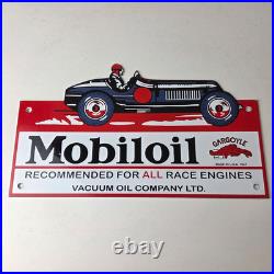 Vintage Mobil Sign Old Race Car Service Gas Pump Service Porcelain Sign Vintage Mobil Sign Old Race Car Service Gas Pump Service Porcelain Sign