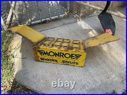 Vintage Monroe Shocks Struts Sign Auto Parts Dealer Counter Catalog Holder