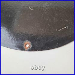 Vintage Moon Eyes Sign Speed Equipment Casper Auto Porcelain Gas Pump Sign