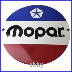 Vintage Mopar Chrysler Porcelain Sign Automobile Plymouth Gas Pump Ad Sign Vintage Mopar Chrysler Porcelain Sign Automobile Plymouth Gas Pump Ad Sign